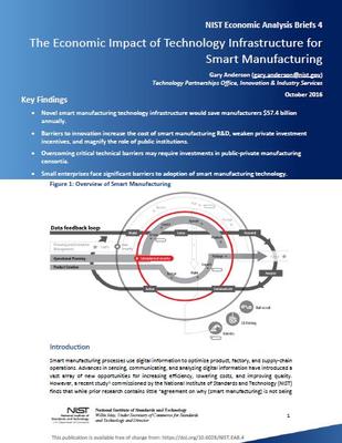 NIST 智能制造技术基础设施对数字技术服务的经济影响与新纪元